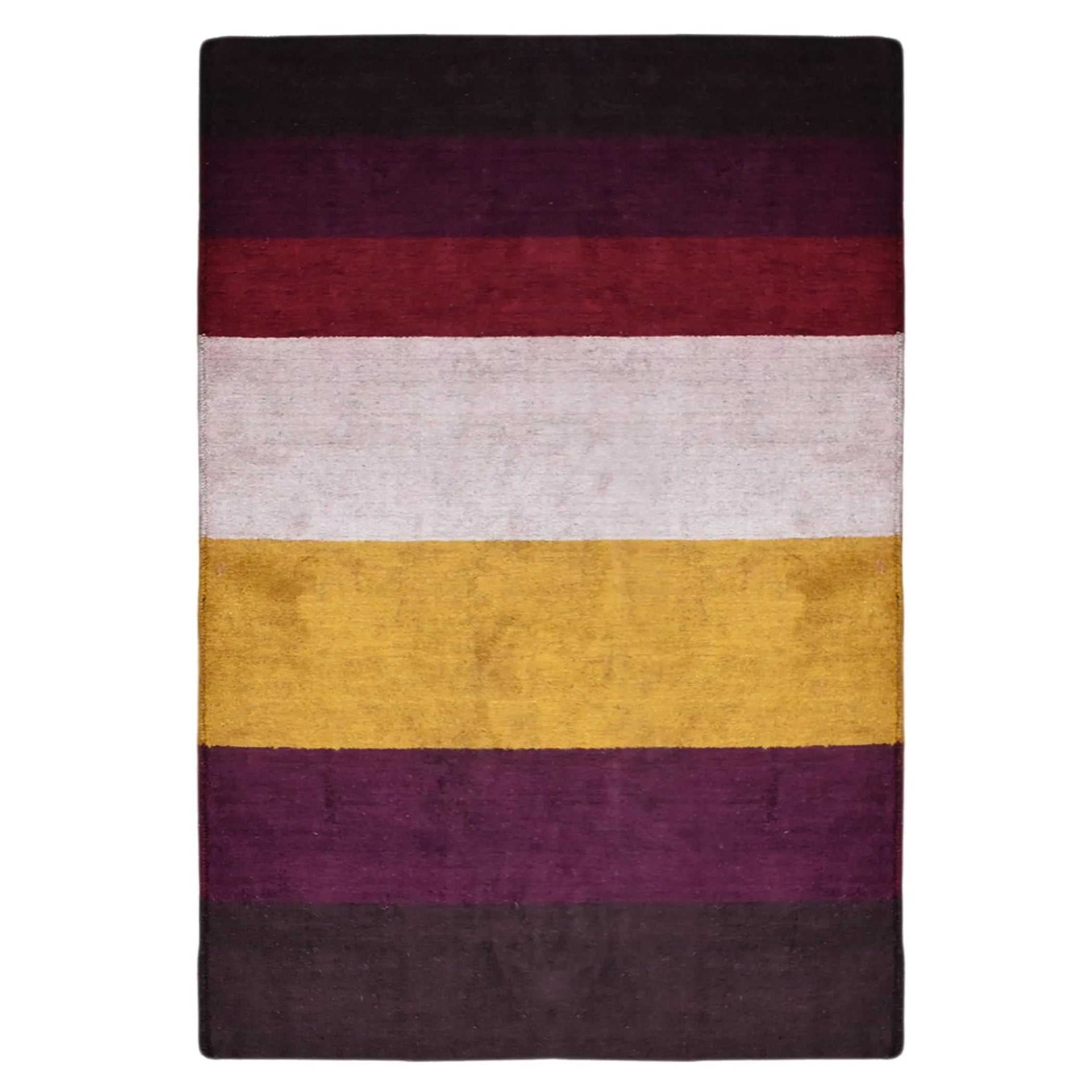 Rugsotic Carpets Hand Knotted Loom Silk Mix Area Rug Contemporary