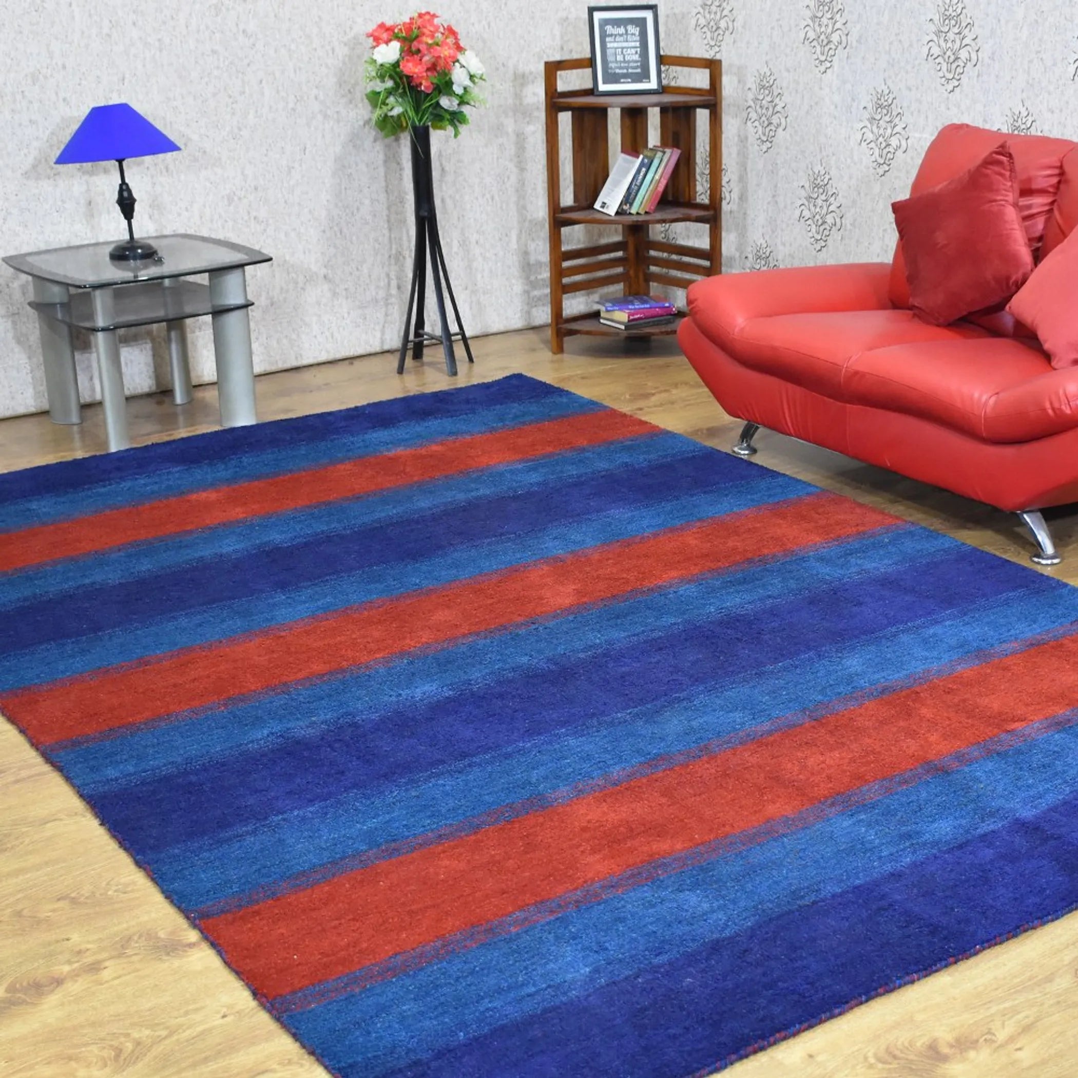 Rugsotic Carpets Hand Knotted Loom Silk Mix Area Rug Contemporary