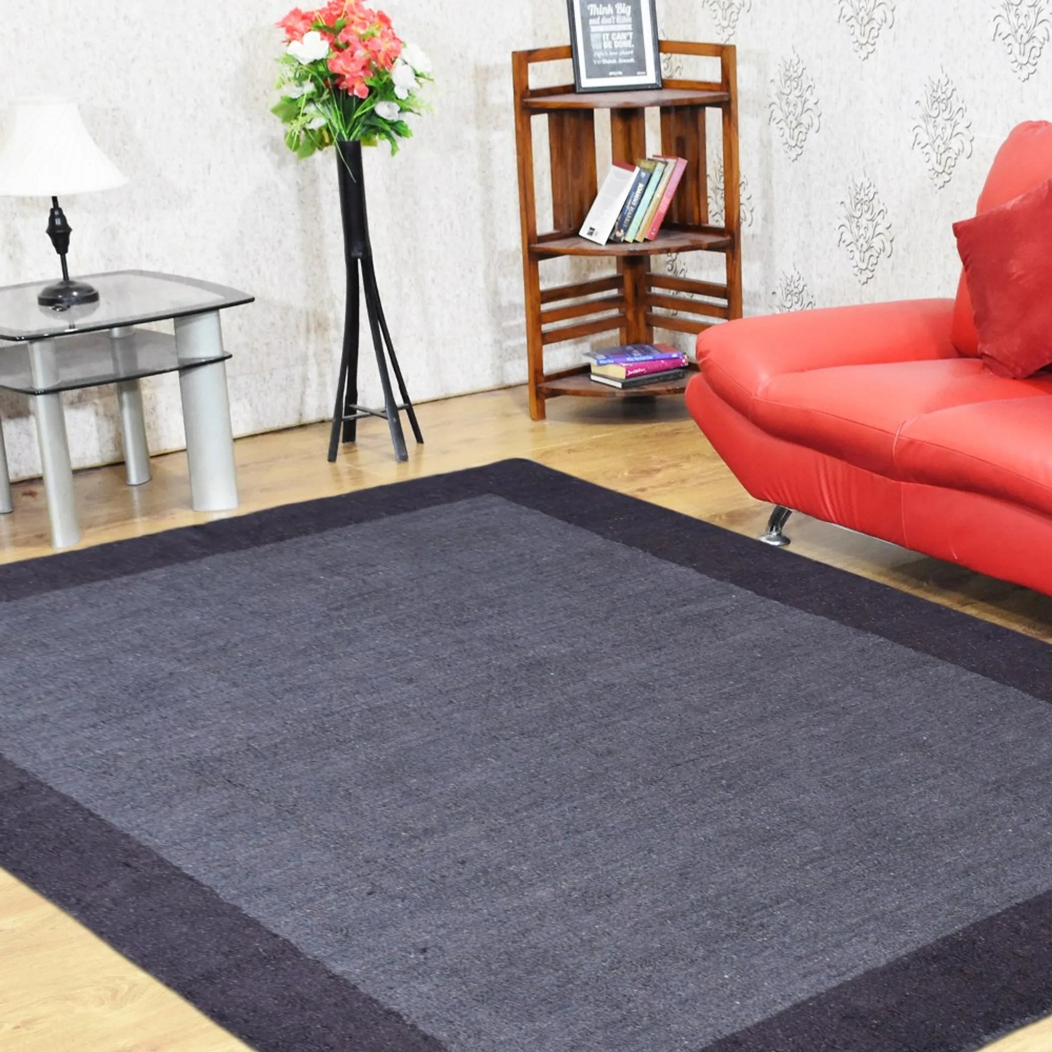 Rugsotic Carpets Hand Knotted Loom Silk Mix Area Rug Contemporary