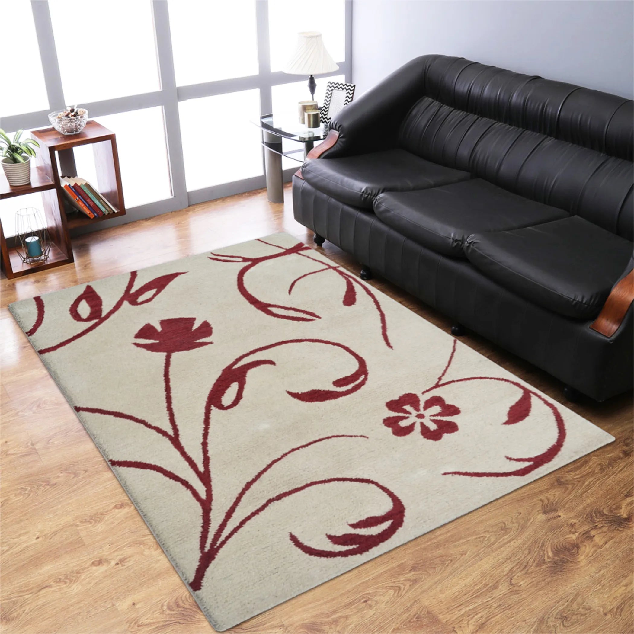 Rugsotic Carpets Hand Tufted Wool Area Rug Floral