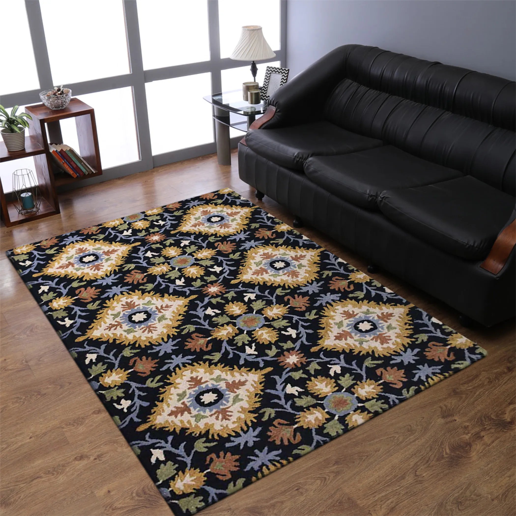 Rugsotic Carpets Hand Tufted Wool Area Rug Floral