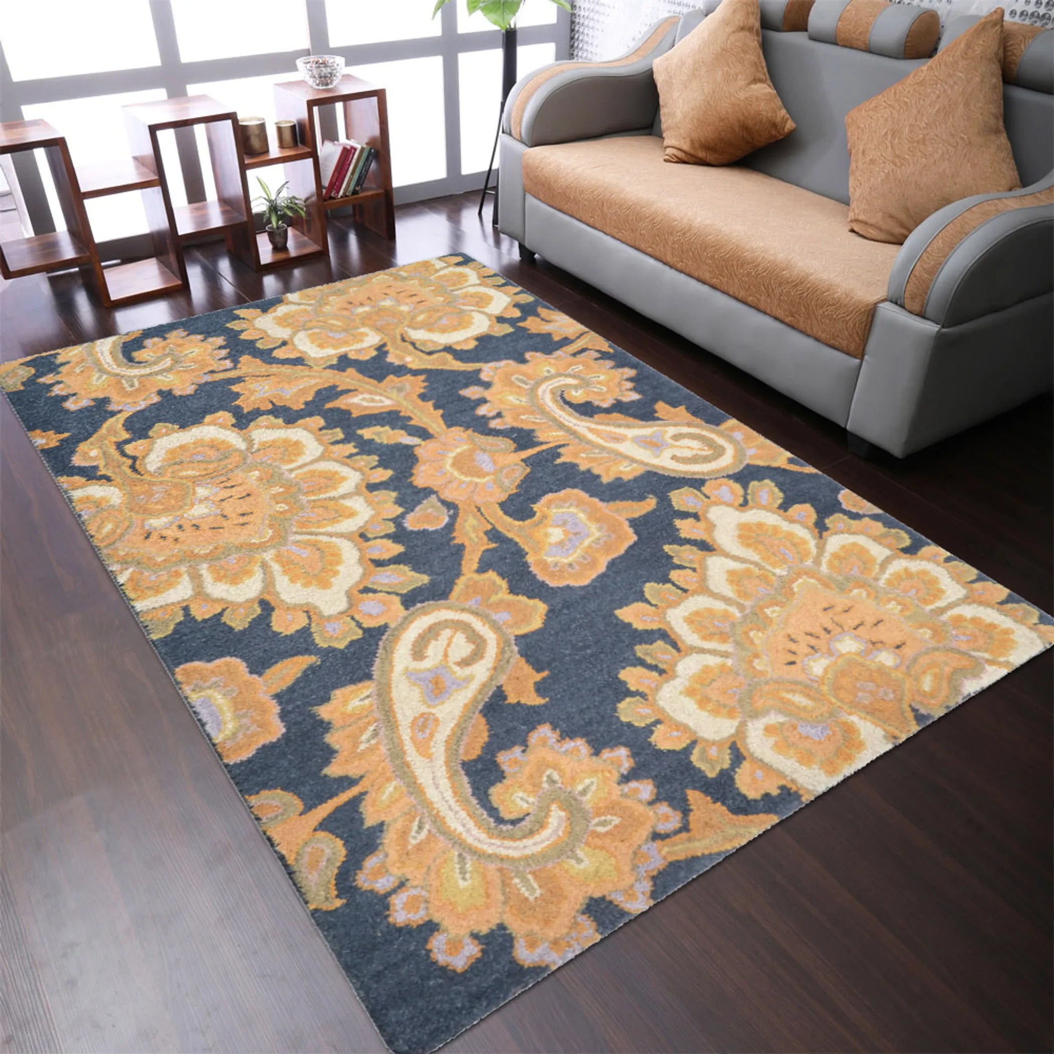 Rugsotic Carpets Hand Tufted Wool Area Rug Floral