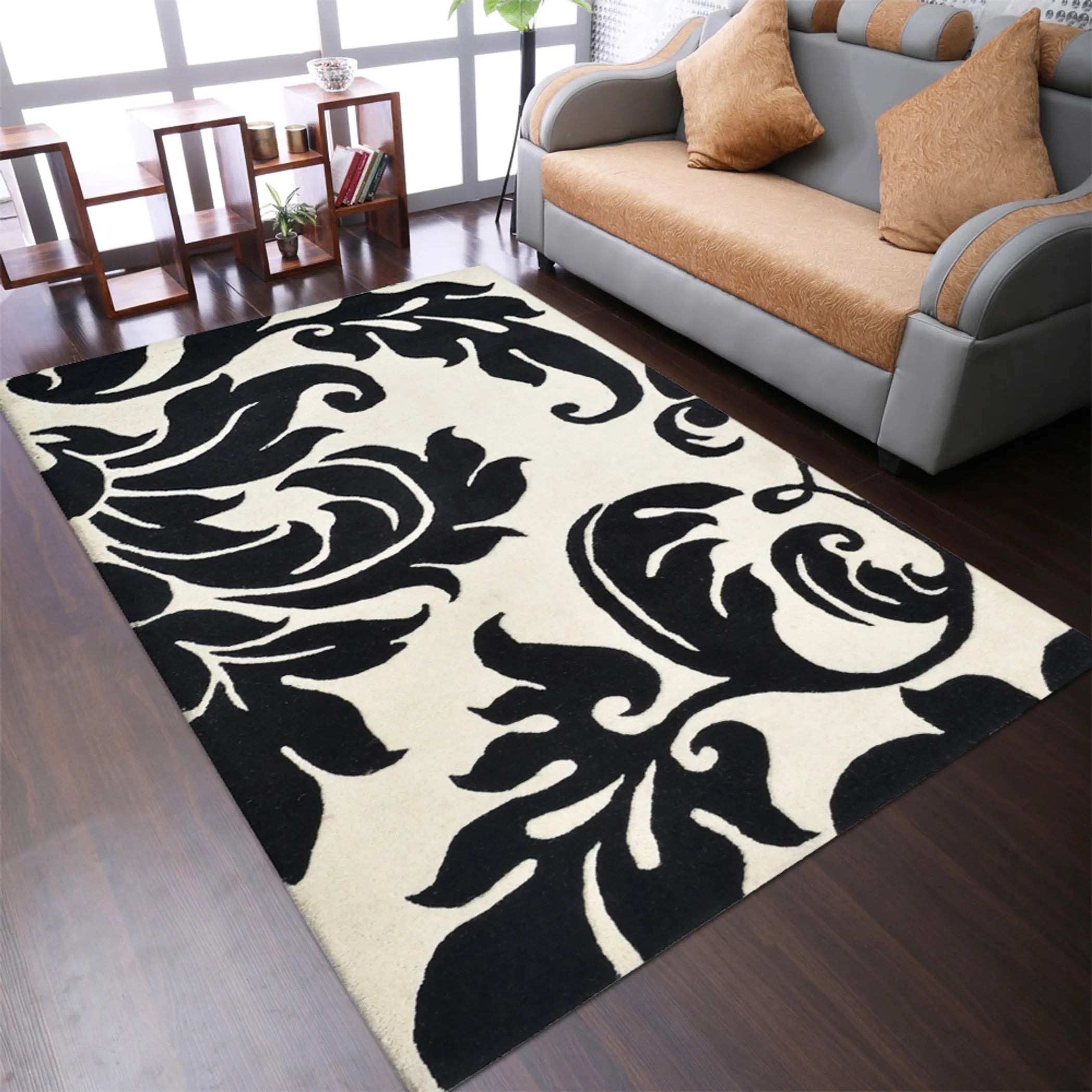 Rugsotic Carpets Hand Tufted Wool Area Rug Floral