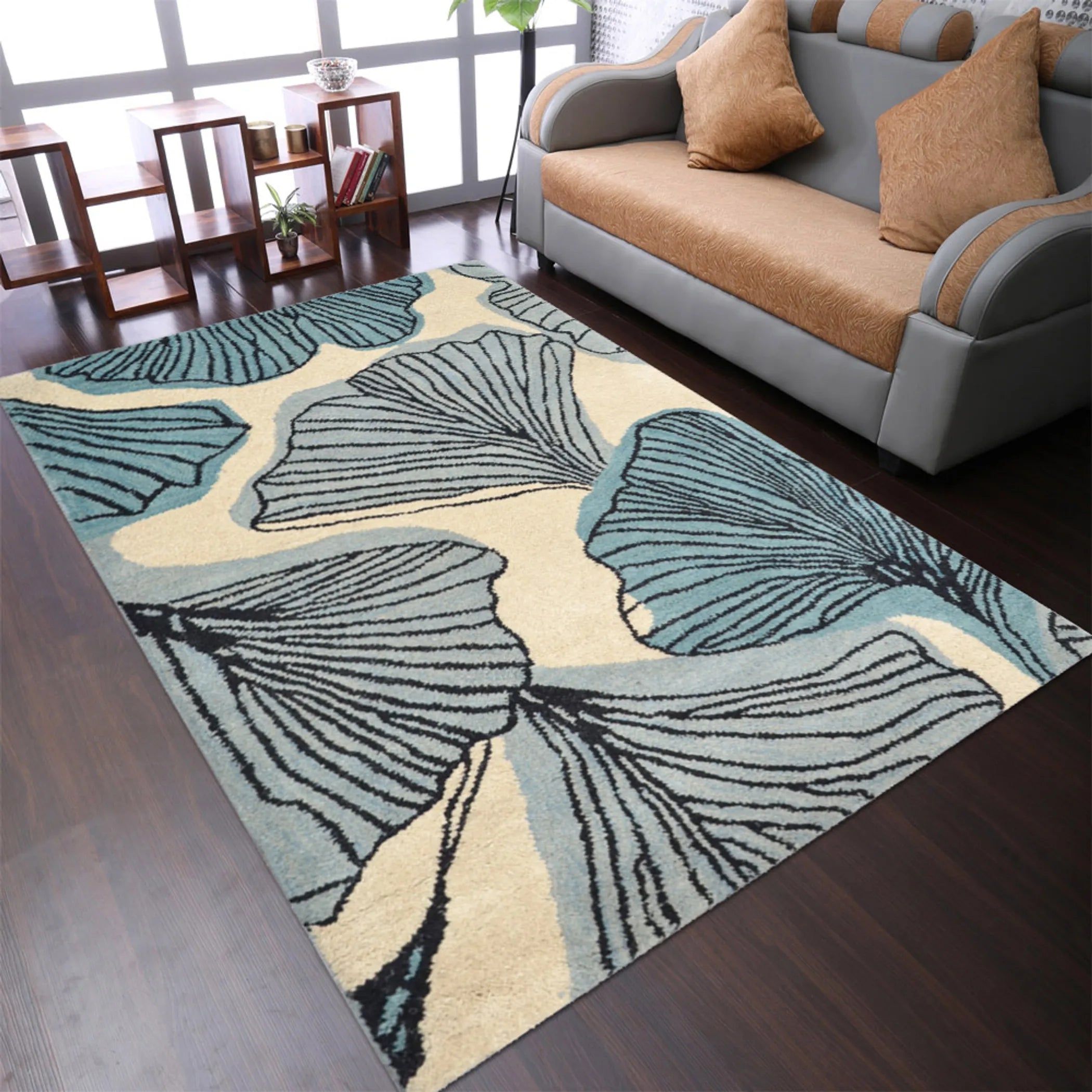 Rugsotic Carpets Hand Tufted Wool Area Rug Floral