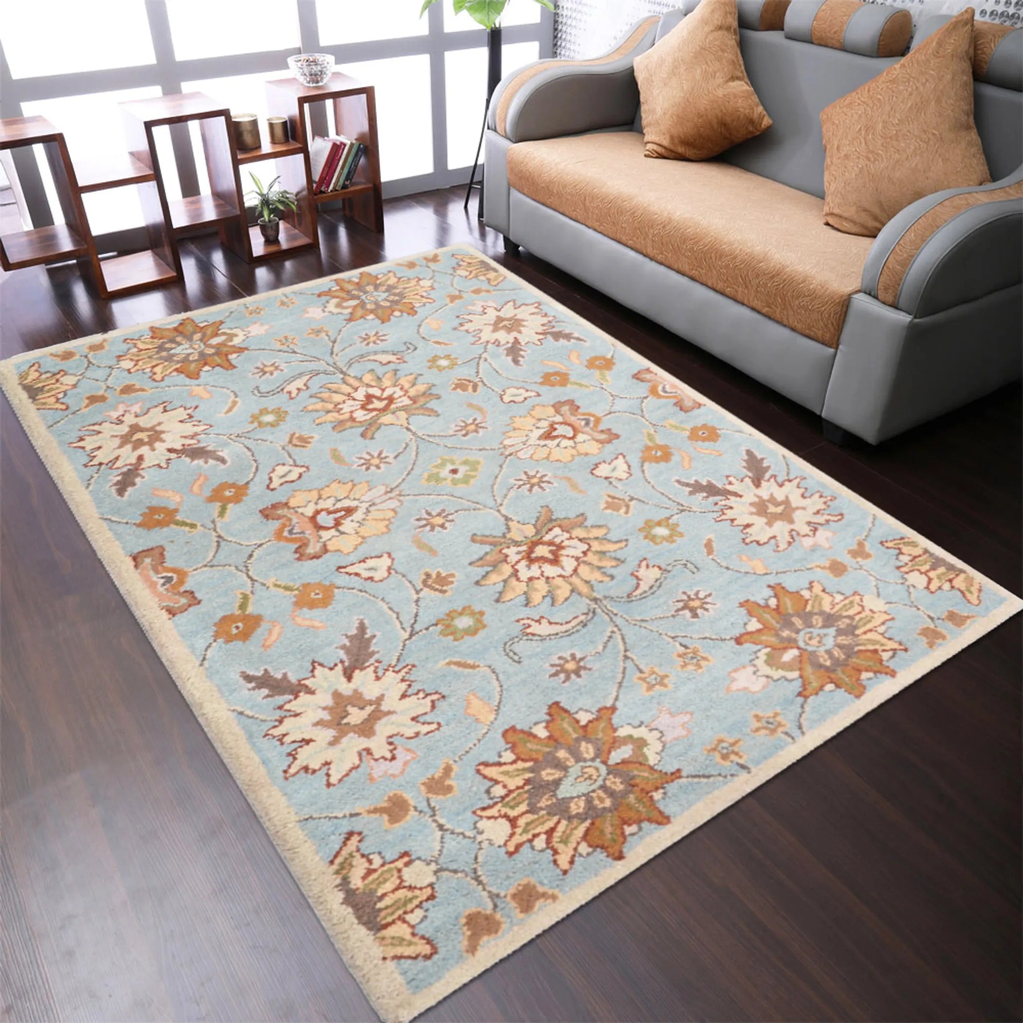 Rugsotic Carpets Hand Tufted Wool Area Rug Floral