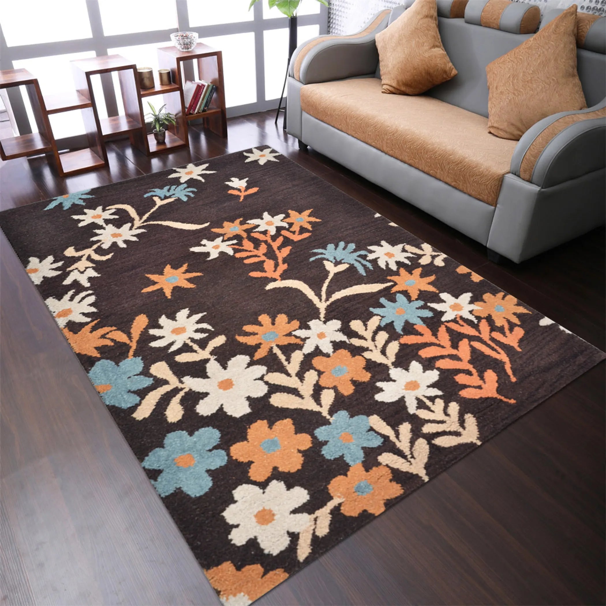 Rugsotic Carpets Hand Tufted Wool Area Rug Floral